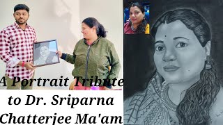 A Portrait Tribute To Dr. Sriparna Chatterjee Maam On Her Birthday Biswa Bangla Biswabidyalay