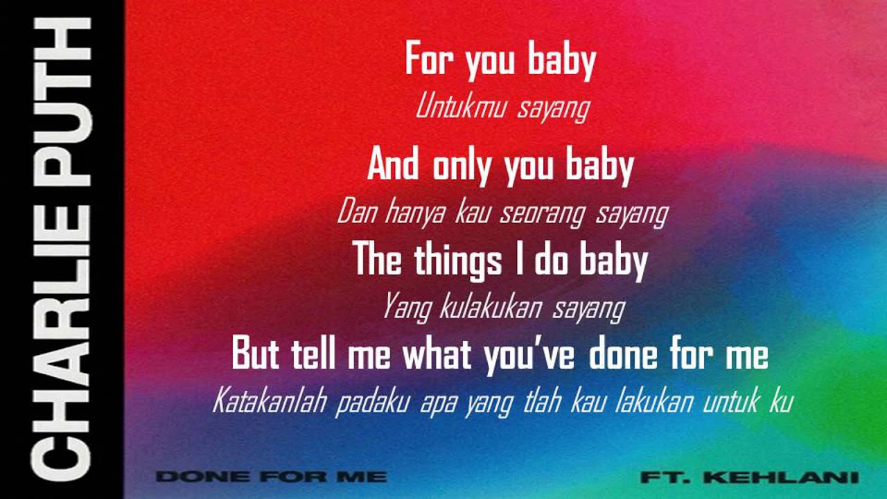 charlie puth kehlani done for me lyrics charlie puth ft kehlani done for me lyrics dan charlie puth kehlani done for me lyrics charlie puth ft kehlani done for me lyrics dan