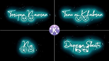 Trending Colorful Text Lyrics Editing Kinemaster | Super Glowing Text Editing Tutorial Video