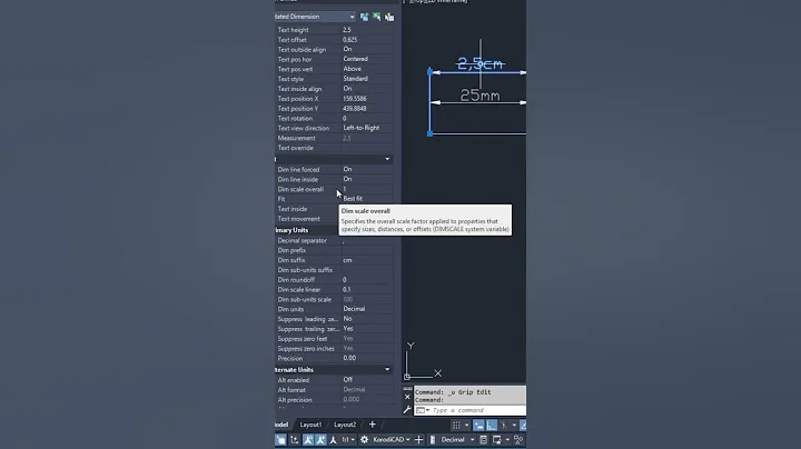 #autocad _6 | Metric and imperial dimensions in the same drawing