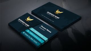 تصميم كارت شخصي دروس فوتوشوب -Modern Business Card  Photoshop tutorial