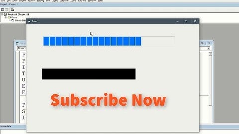 progressbar|| How to add a Progress bar in VB 6.0||Visual basic 6.0||MS windows common controls 5.0