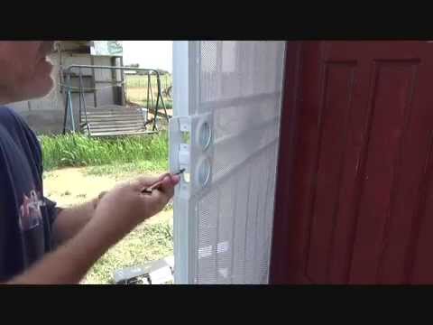 Installing Door Knobs On A Security Screen Door Part 1