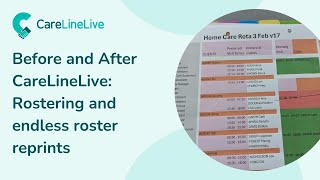 Before and after using CareLineLive: Rostering and endless roster reprints