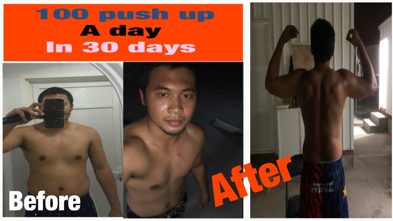 100 push up a DAY challenge in 30 DAYS - EPIC BODY TRANSFORMATION - YouTube