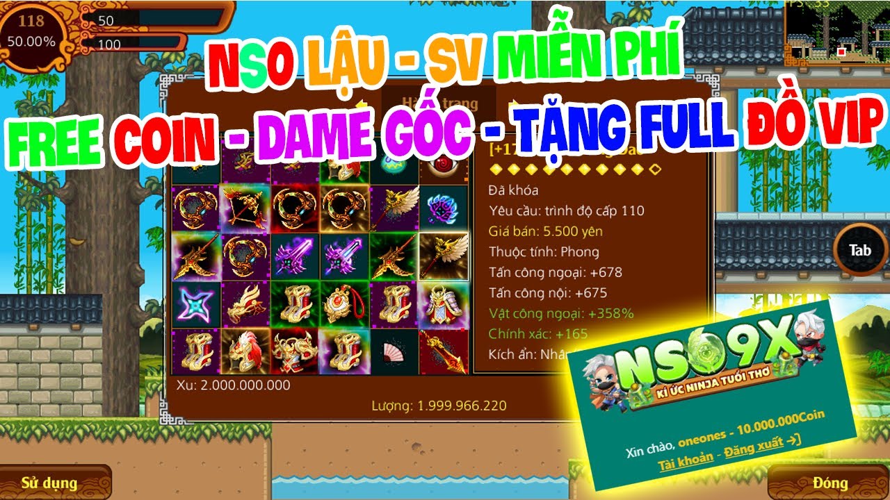 Review NSO lậu - Phát Hiện SV DAME GỐC FREE COIN VÀO GAME CÓ LỆNH CHAT NHẬN FULL YÊN XU LƯỢNG