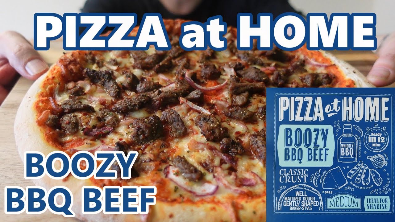 NEW Pizza at Home Boozy BBQ Beef Pizza Review YouTube