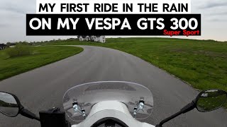 My First Ride In the Rain on my Vespa GTS 300 Super Sport: S2 E11