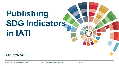 IATI SDG Webinar: Indicators - English