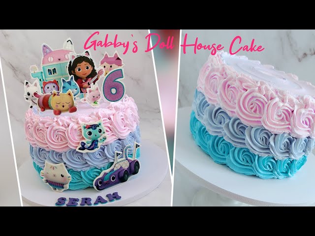 Gabby's Dollhouse Cake Tutorial - How to Make Gabby Cake Topper