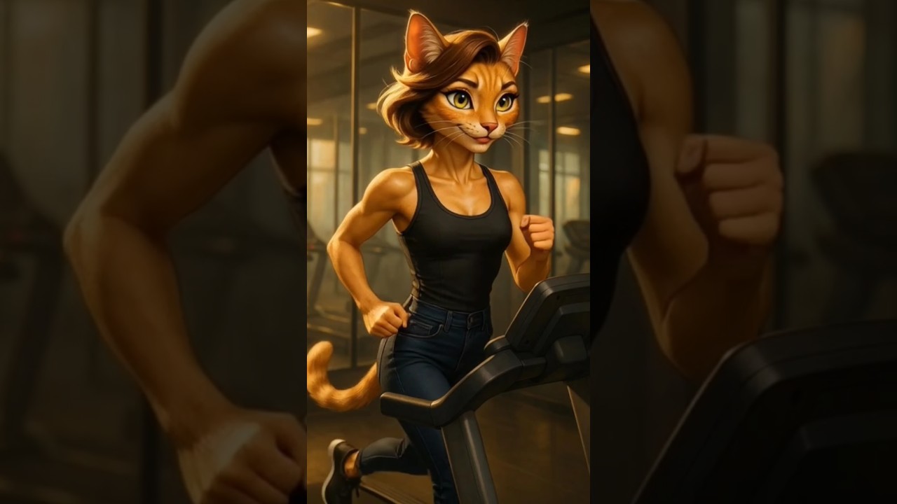 cute cat 😺 struggling for weight loss 