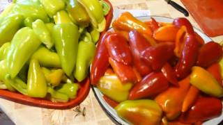 Заморозка перца на зиму. How to prepare the fresh peppers for the winter.