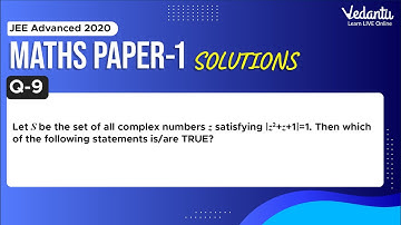 JEE Advanced 2020 Maths Solutions - Paper 1 (Q9) | IIT JEE Maths | JEE Preparation | Vedantu