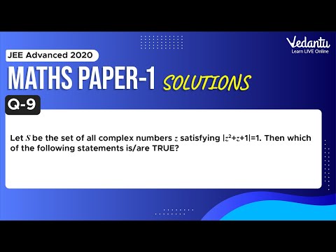 JEE Advanced 2020 Maths Solutions - Paper 1 (Q9) | IIT JEE Maths | JEE Preparation | Vedantu