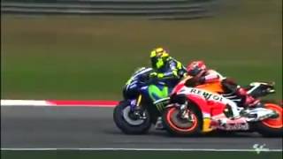 MotoGPValentino Rossi KICK Marc Marquez out of track motoGP Sepang 2015! patada de Rossi a Marquez