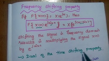 Properties of DTFT - Part 01 - Discrete Time Fourier Transform