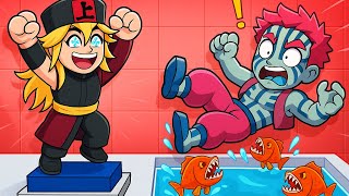 🔥 DOUMA E AKAZA fazem DESAFIOS em DUPLA no ROBLOX! 🔥