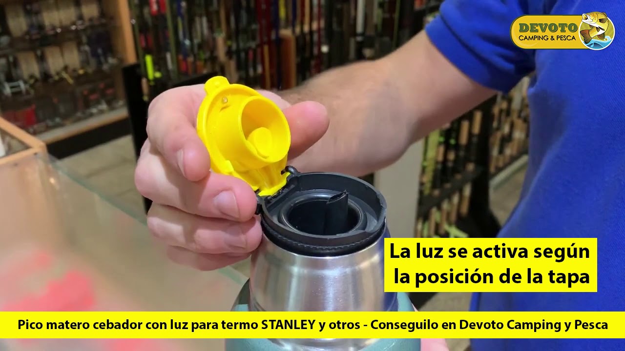 Pico matero cebador con luz para termo STANLEY y otros - [Devoto Camping y Pesca]
