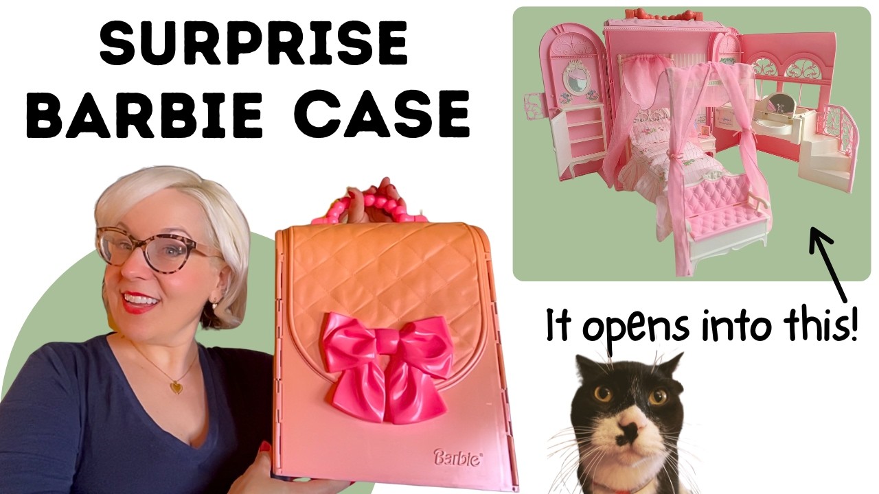 1998 Barbie Bed & Bath Foldable Playset (Purse-Style!)