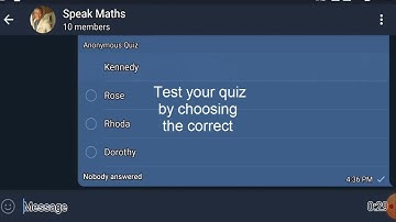How to create a multiple choice quiz with Telegram