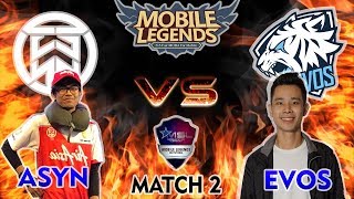 Soloz MANIAC !!! ASYN vs EVOS Match 2 Grand Final MSL 2018 Mobile Legends
