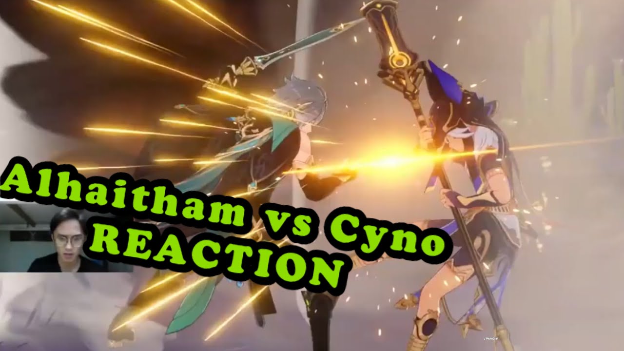 Alhaitham vs Cyno cutscene REACTION archon quest 3.1 (Genshin Impact)