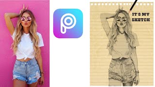 Sketch photo editing in PicsArt mobile app By Ak Tech screenshot 3