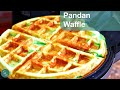 Pandan Waffles w/ Coconut flakes using Cuisinart Waffle Maker