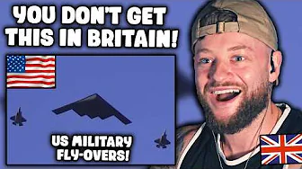 British Guy AMAZED by US Military Flyovers!