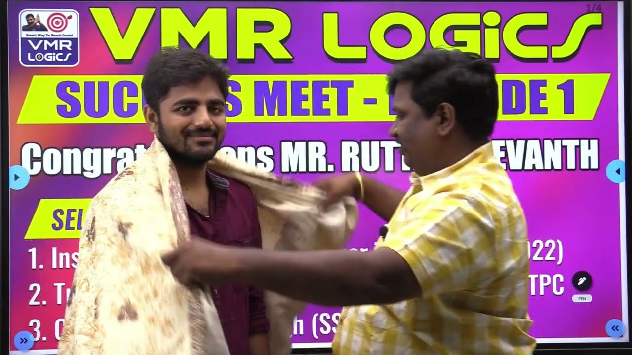 VMR LOGICS STUDENT INSPECTOR IN CUSTOMS (SSC CGL 2022) REPALA REVANTH SUCCESS STORY
