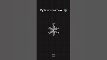 Python drawing snowflake ❄️ #shorts #tech #python #coding