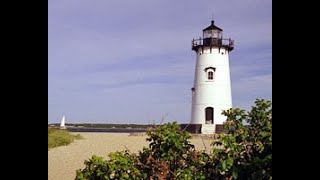 360 VR Video Virtual Realty.  Edgartown Harbor Light, Martha's Vineyard. Climbing the steps.