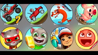 Hill Climb 1 & 2, Sausage Run, Bacon Escape, Tom Hero, Tom Gold Run, Subway Surf, Red Ball 5 screenshot 2