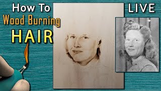 Pyrography: Wood Burning a Portrait 2021 // How to wood burn HAIR