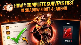 How To Complete Surveys Fast In Shadow Fight 4 Arena 🤩 | FULL GUIDE ~ SFA Me Surveys Fast Kaise kare screenshot 3
