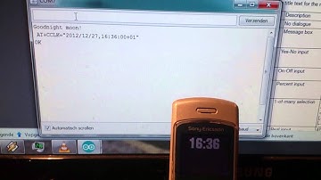 Arduino + Sony Ericsson T230 AT commands(setting date+time)