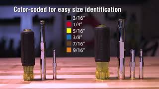 Klein Tools 6-in-1 Multi-Bit Nut Driver, Heavy Duty