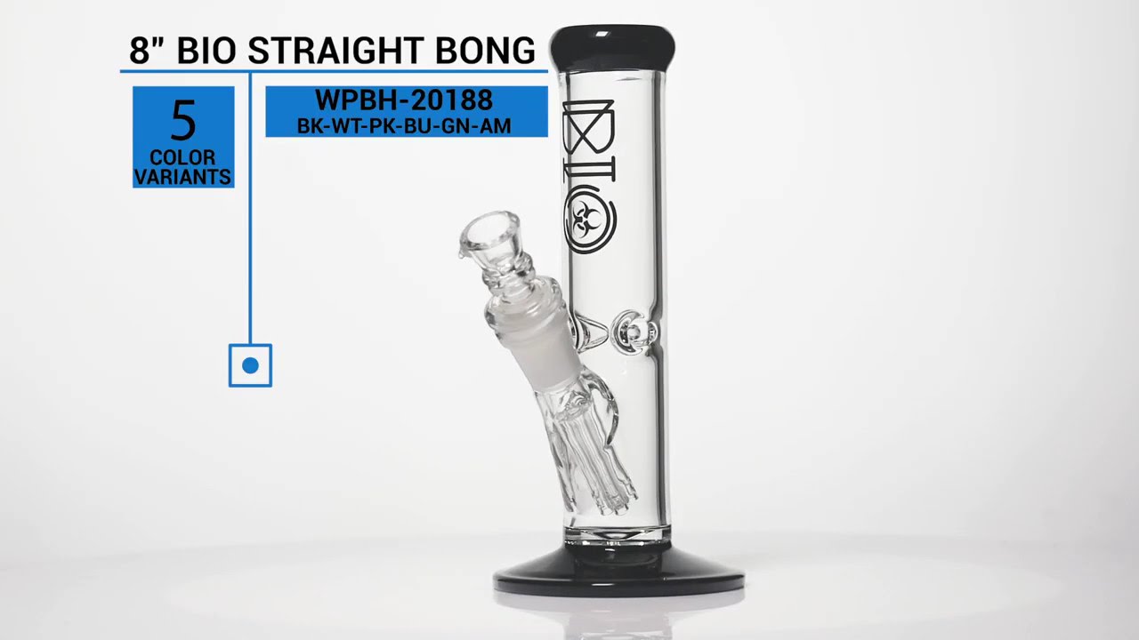 8" BIO Glass 38mm Straight