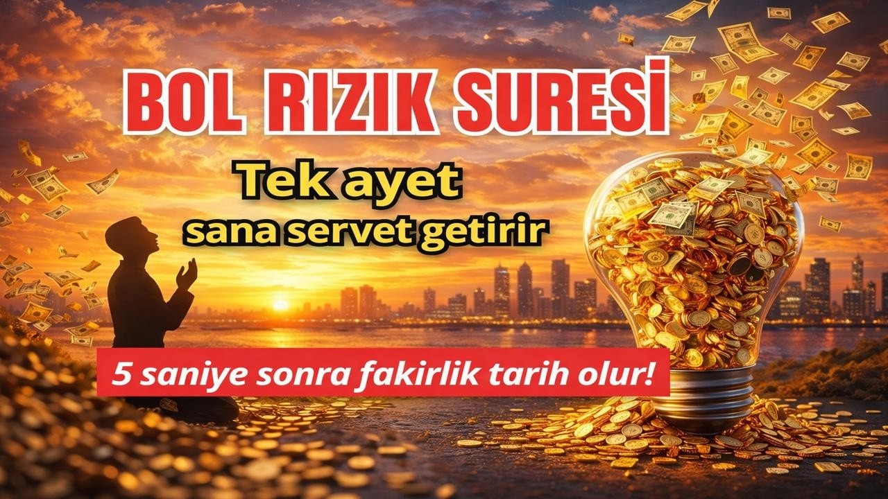 BOL RIZIK SURESİ! Tek Ayetle Anında Zenginlik – 5 Saniyede Fakirlik Bitiyor!