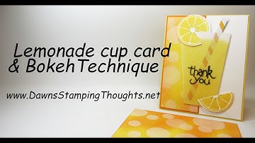 Lemonade Cup Card  with Apple of My Eye stamp set from Stampin