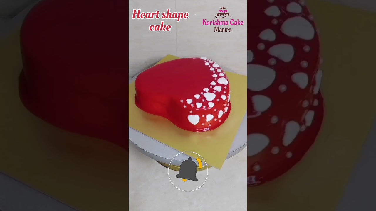 Heart shape cake❤️|youtubeshorts|shorts|Shortsfeed|latest cake designs😋|Red cake design