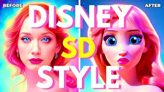 DISNEY-FY Yourself For Free In Stable Diffusion! Amazing New Disney Model!