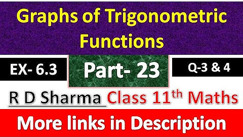 Graphs of Trigonometric Functions | Class 11th Maths R D Sharma Solution | Chapter 6 | Part 23