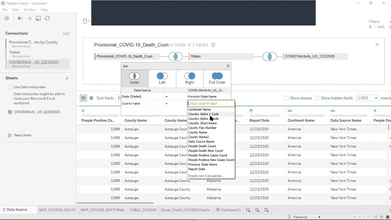Lab 2_1: Data Cleaning and Linking in Tableau