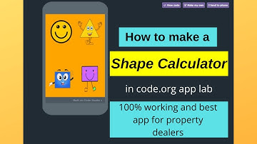 How to make a Shape Calculator app in code.org app lab | GamingVyom15