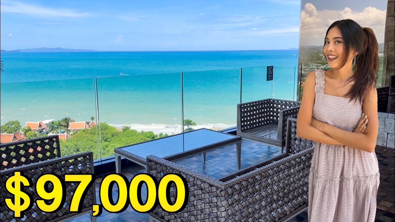 $97,000 (3.4M THB) Роскошная Квартира с видом на океан в 500 метрах от пляжа, Паттайя