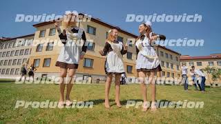 Russian Students Graduate Dancing On The Day Of Graduation From School Years.