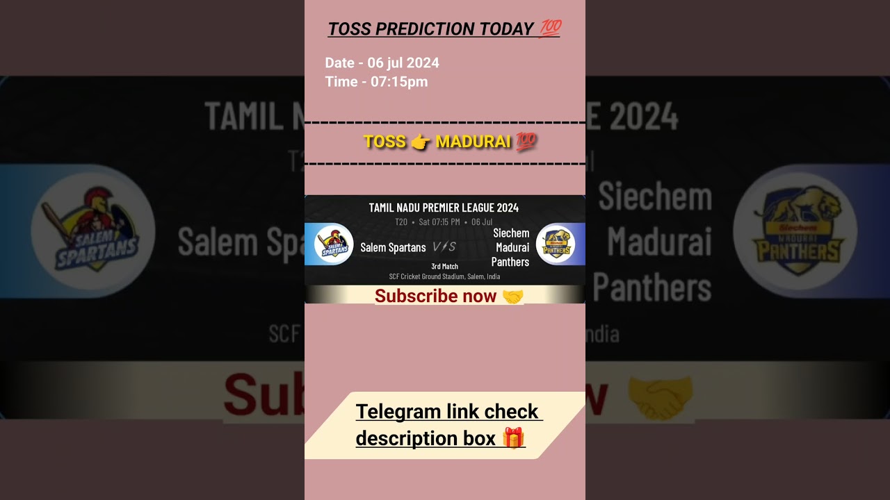 Madurai vs Salem toss Prediction 😍| Madurai vs SLST toss prediction Today | TNPL 2024