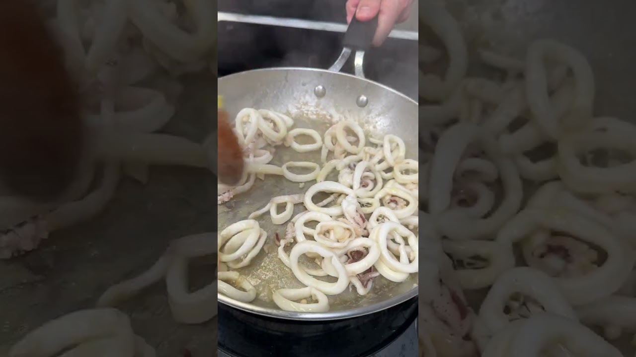 Mint pea and calamari risotto