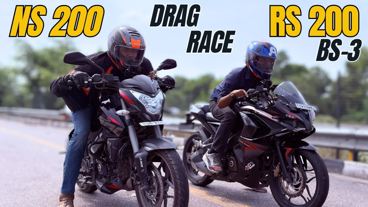 Fastest Pulsar RS200 {BS3} vs Pulsar NS200 Drag Race | Fastest Pulsar RS200 In Lucknow |